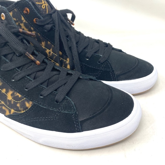 VANS Lizzie Tortoise Sneakers Dark Brown Suede Canvas Shoe Skate Men VN0A4BX1YI5 - Picture 4 of 9